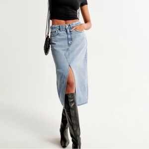 Abercrombie denim midi skirt